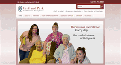 Desktop Screenshot of cortlandparkrehab.com