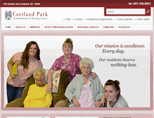 Tablet Screenshot of cortlandparkrehab.com